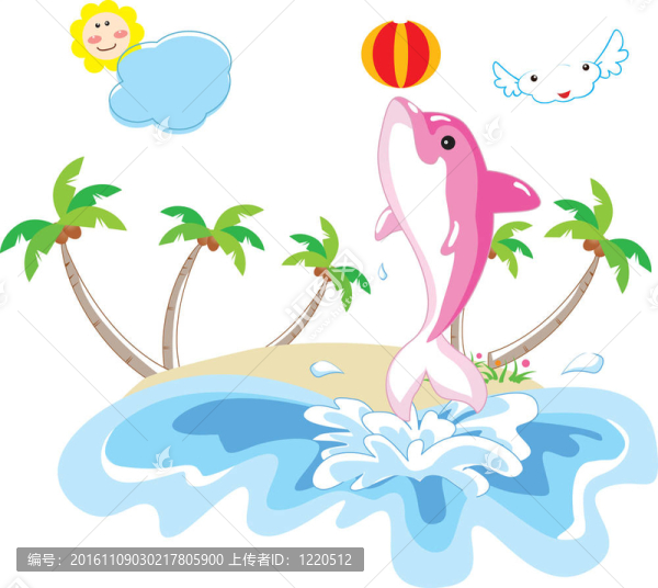 海豚玩球