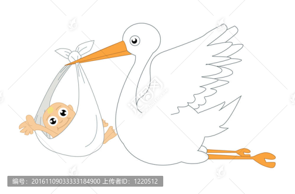 鸛和嬰兒圖