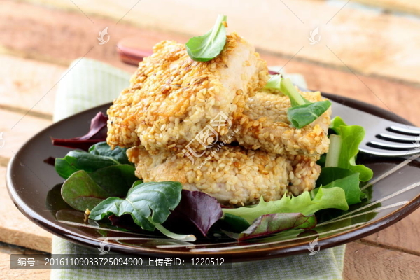 芝麻炒雞
