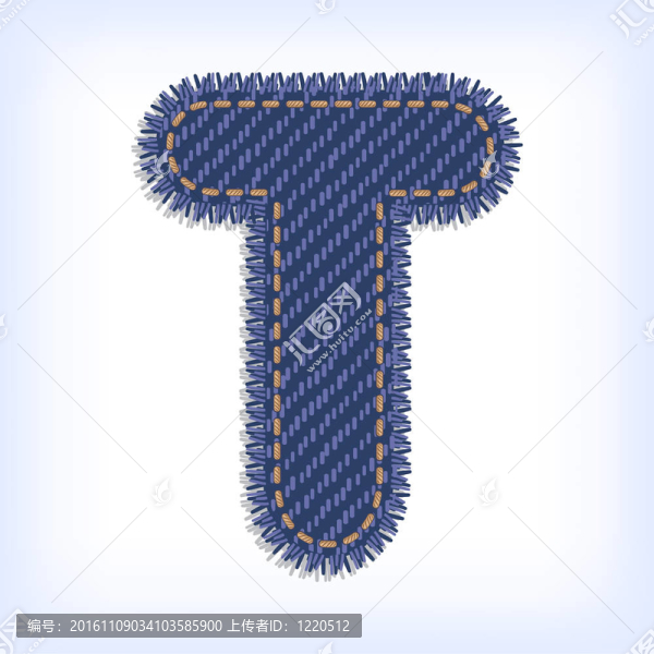 牛仔褲字母