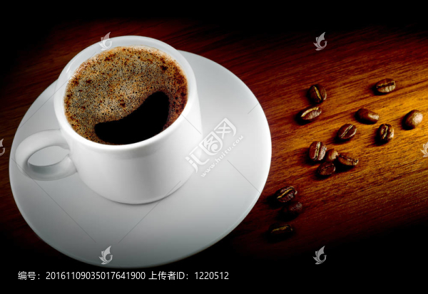 咖啡杯和谷物