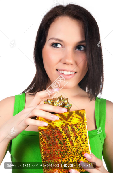 可愛的女人的禮物
