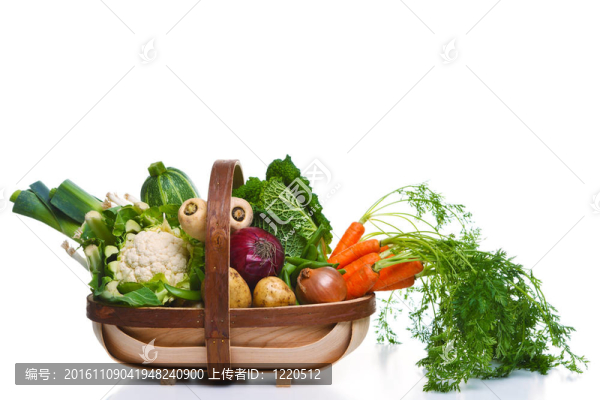 藥物全有機(jī)蔬菜的白色隔離