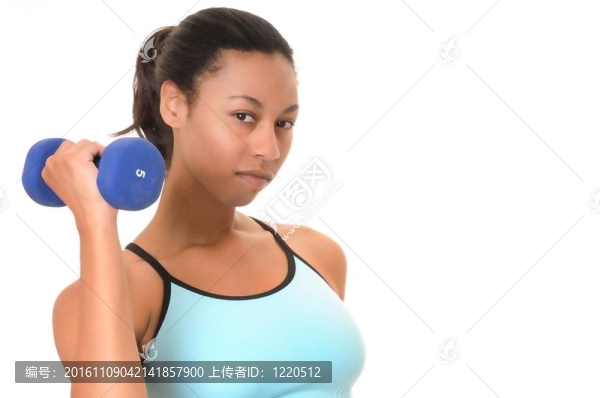非洲裔美國(guó)健康和健身女孩