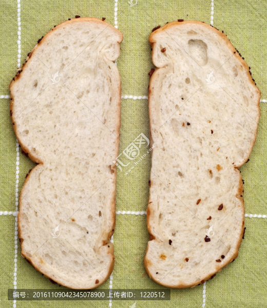 種子面包食品背景