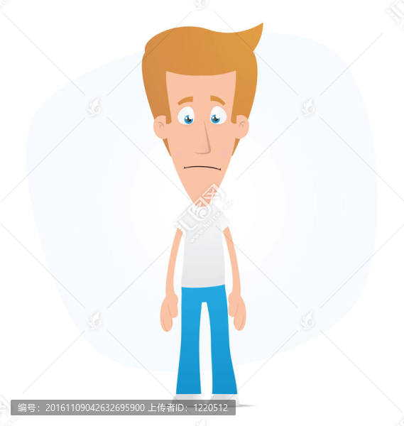 悲傷的隨便的人