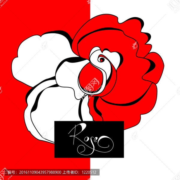 紅玫瑰的花