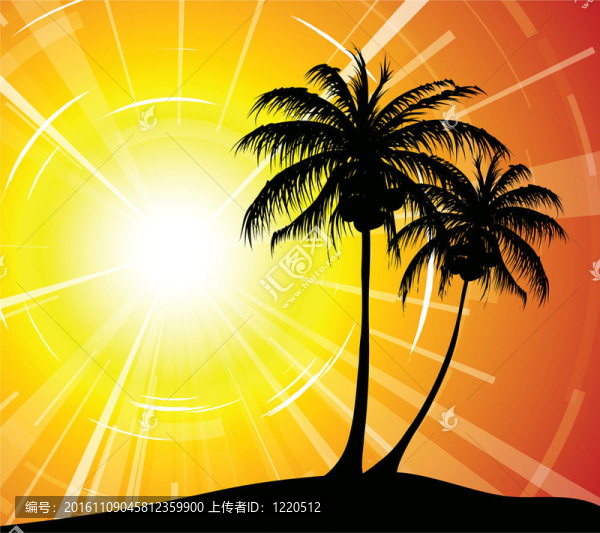 海灘上的日落