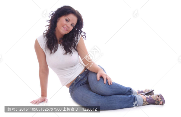 可愛的年輕女性放松