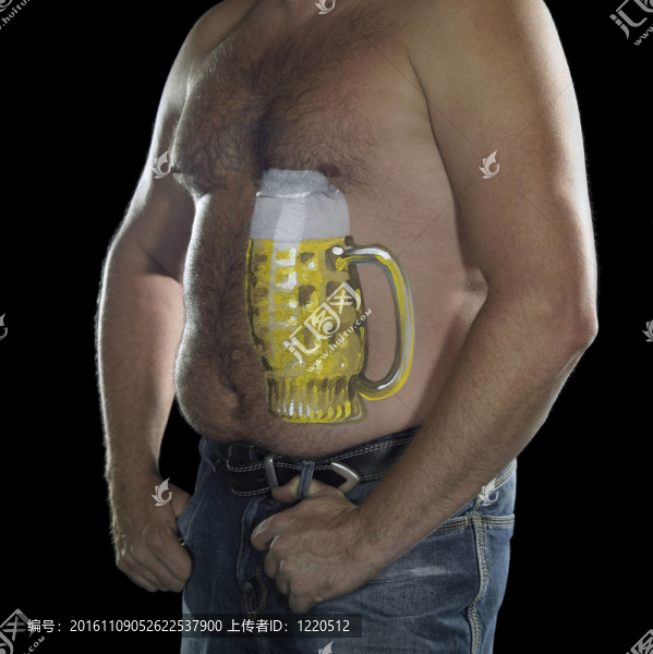 啤酒肚的男人