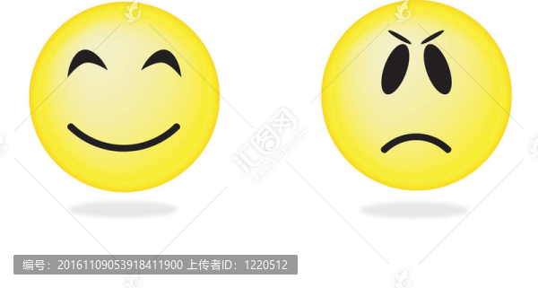 微笑集合。插畫。