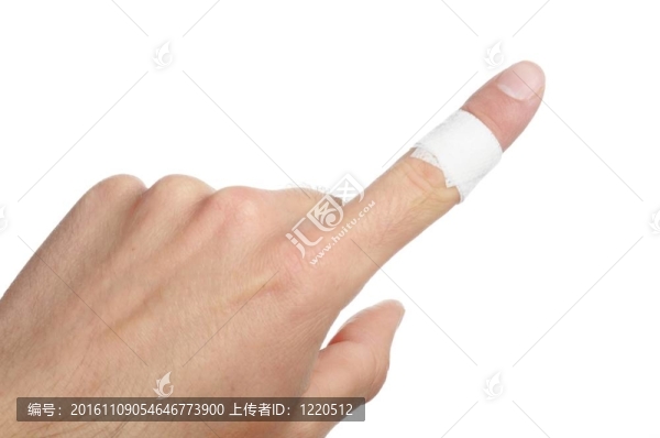 貼在手指上
