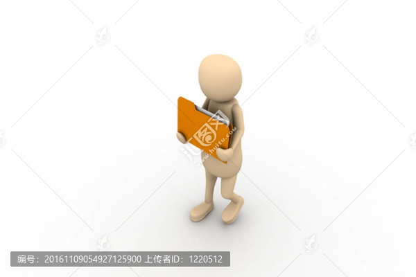 持有文件夾的男人