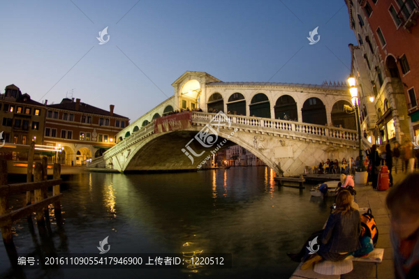 Blick,bei,Nacht在死點(diǎn)柯是Canale,Grande,Rialto,BR