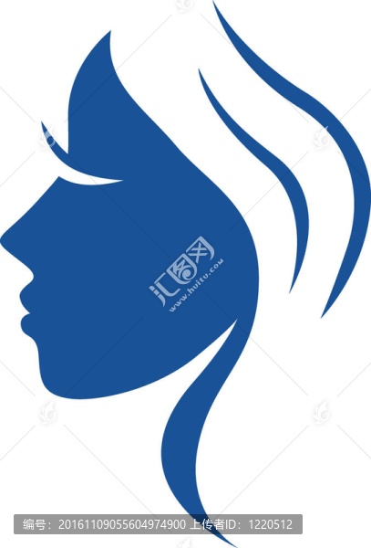 簡單抽象的美麗女人臉上的白色