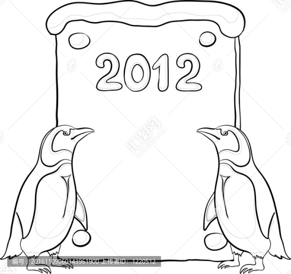 皇帝企鵝與海報2012；輪廓