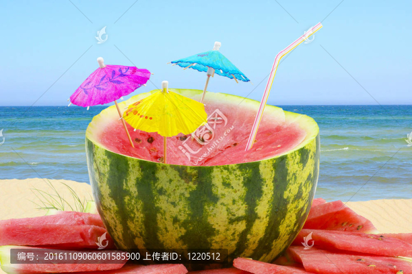 海灘上的西瓜