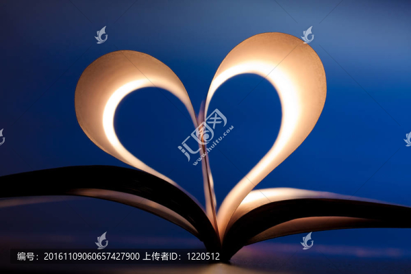 心形翻開書