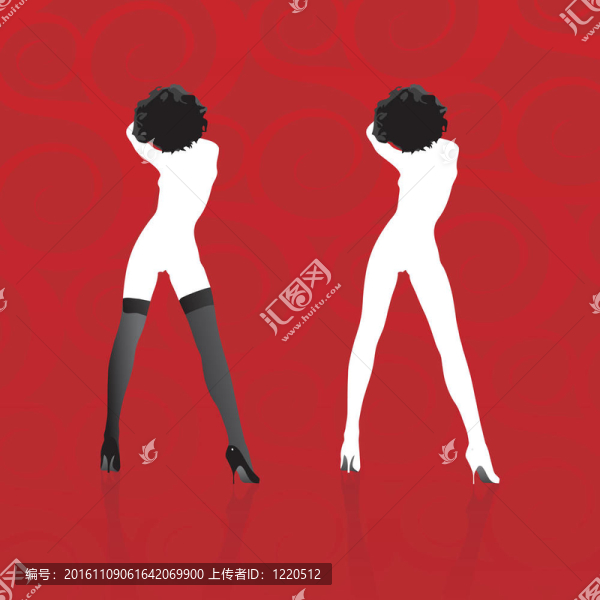 兩個女人剪影