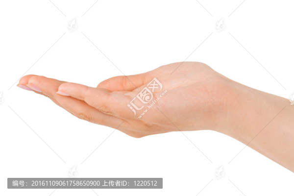 用手