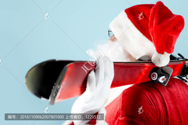 Santa與滑雪板