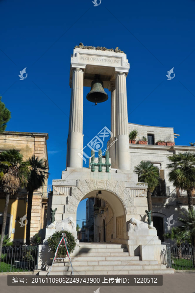 戰(zhàn)爭紀念館。Sannicandro,di,Bari。Apulia。