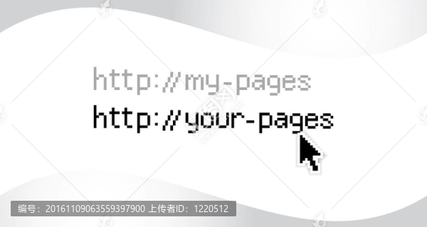 HTTP地址用箭頭圖