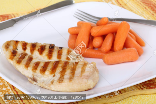 烤制的雞胸肉
