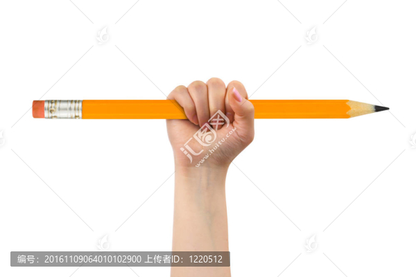 手上的大鉛筆