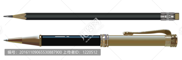 圓珠筆和鉛筆