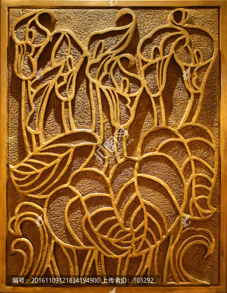馬蹄蓮浮雕裝飾畫(huà)
