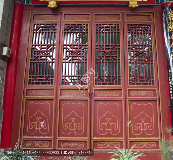 隔扇門,西安臥龍寺