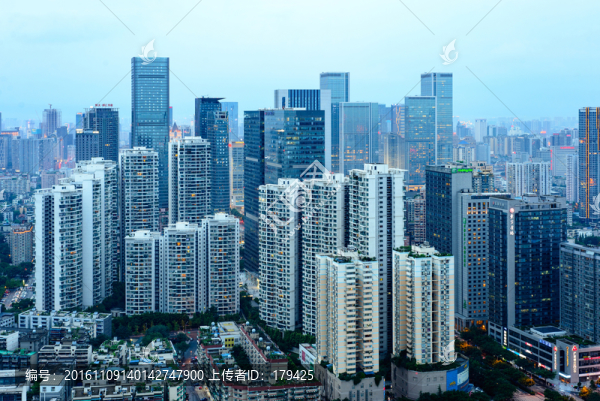 俯瞰成都市中區(qū)高樓大廈樓群