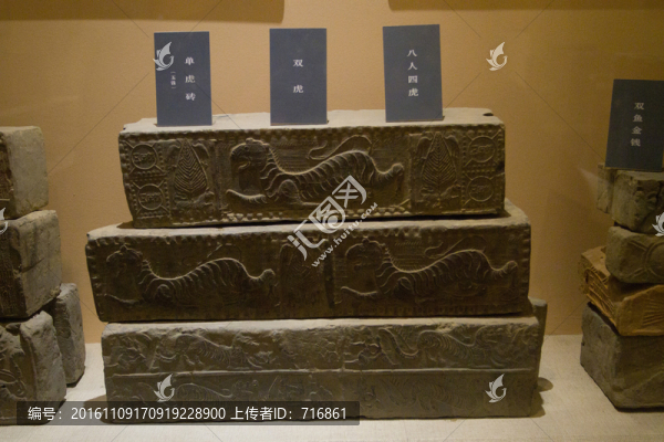 單虎,雙虎,八人四虎,畫像磚
