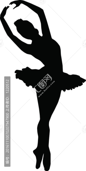 舞蹈女孩芭蕾剪影