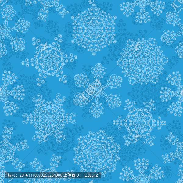 與雪花無縫圖案