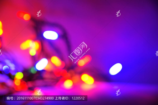 紫色圣誕燈背景