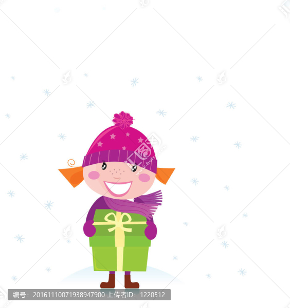 可愛的圣誕女孩