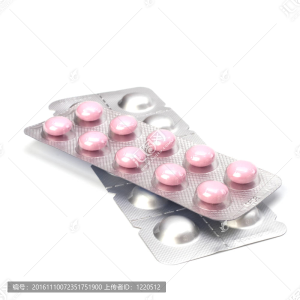 白色背景分離的藥物