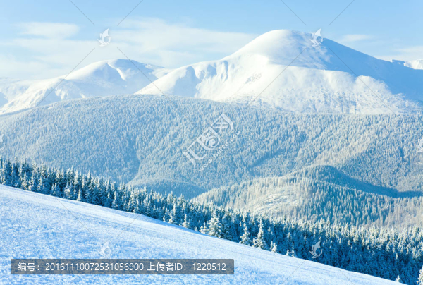 冬季霍韋爾拉山山觀（烏克蘭）