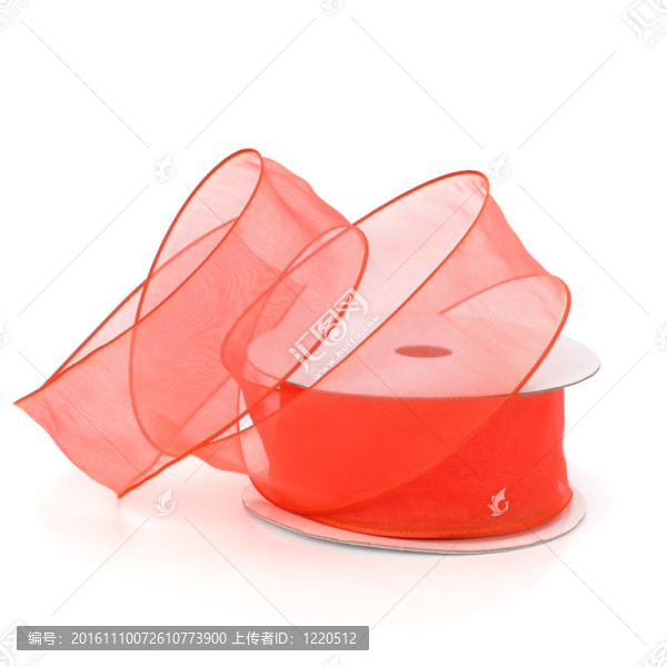 禮品絲帶線軸孤立在白色背景