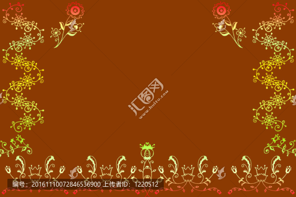 美麗的插圖花卉背景設(shè)計(jì)與空間為您的文字