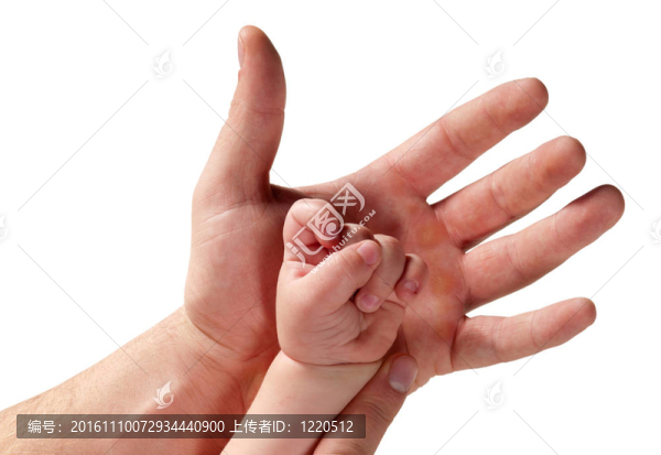 父親和孩子的手