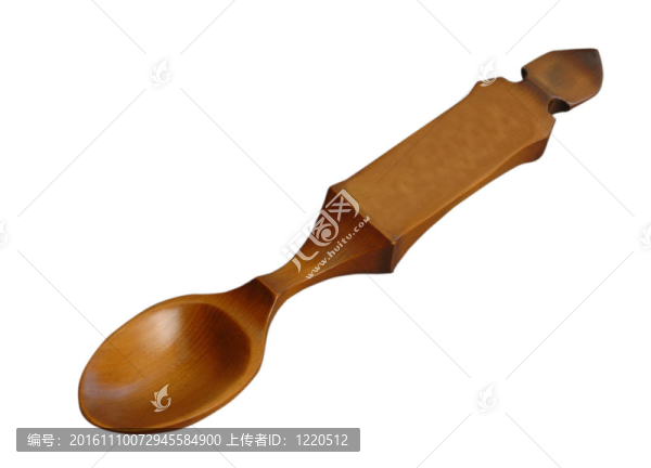 隔離背景上的木勺子