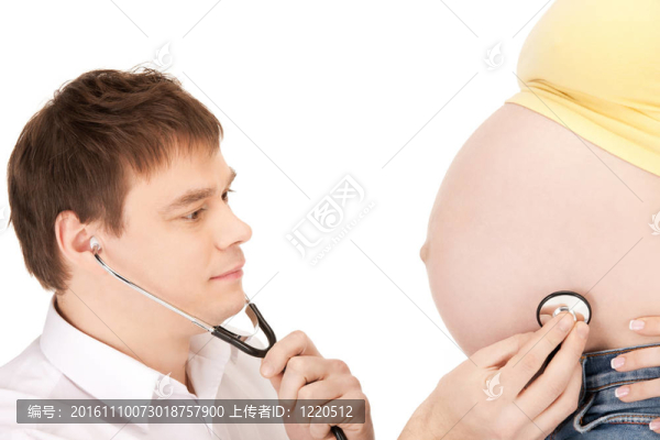 醫(yī)生和孕婦肚子