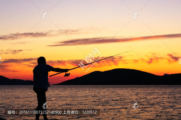釣魚日落