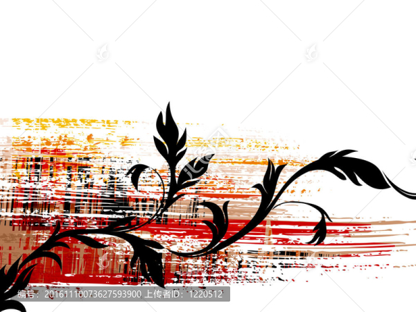 花卉背景；載體