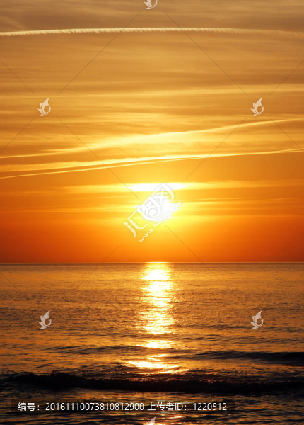 美麗的金色夕陽