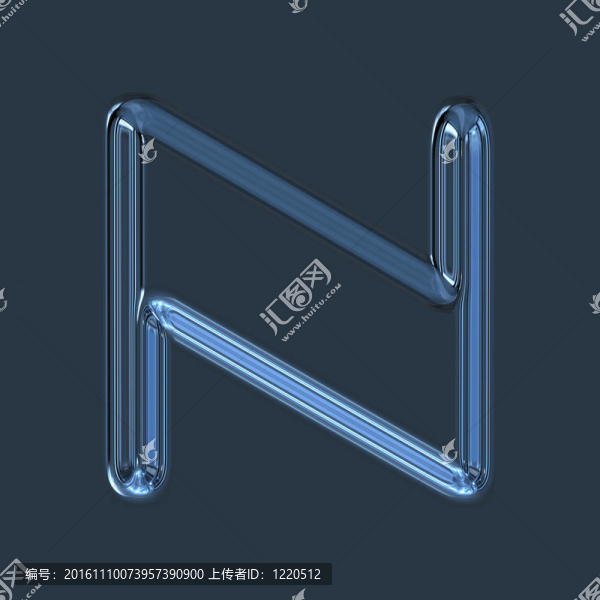 抽象說明玻璃字母