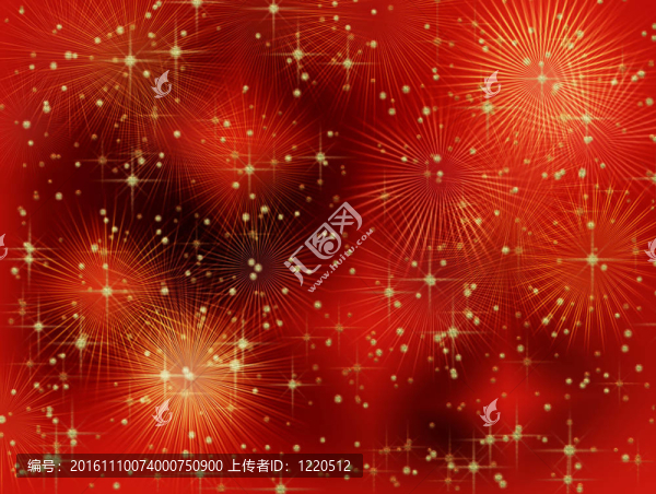 帶星光的圣誕紅背景